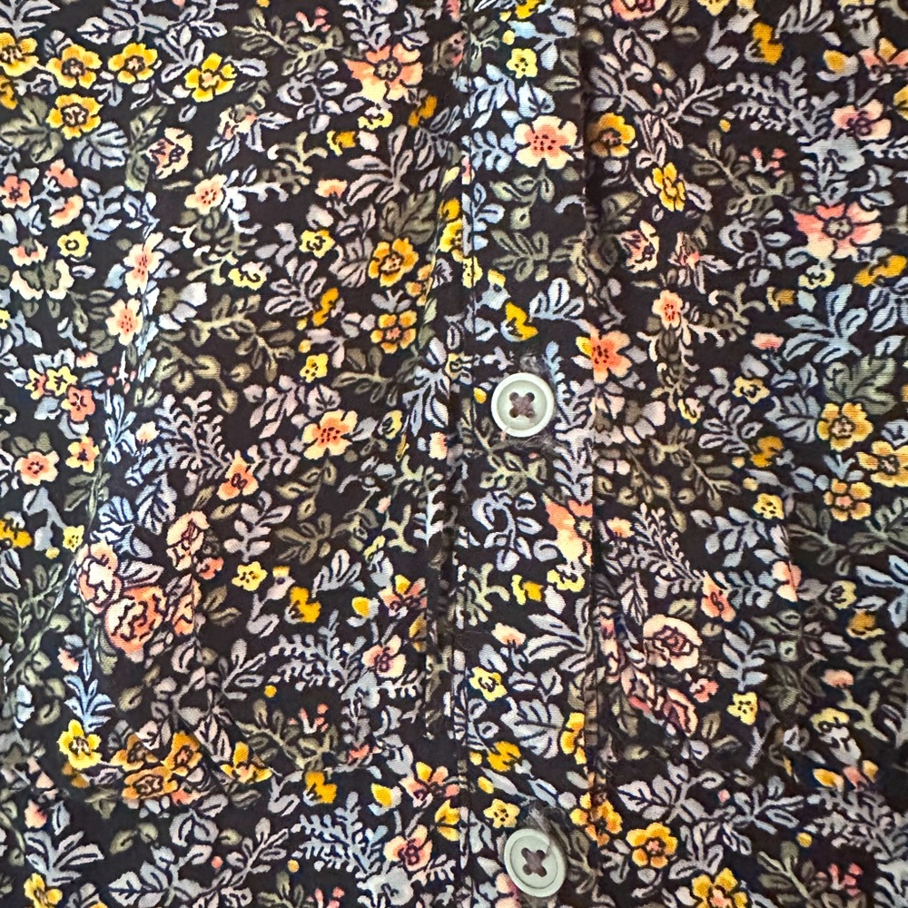 LOFT Women’s Petite Floral Button Down Dress